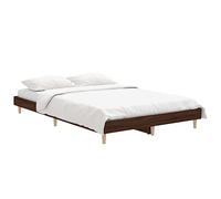 Vidaxl Cadre De Lit Chêne Marron 120x190 Cm Bois D'ingénierie Marron
