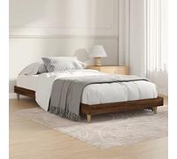 vidaXL Cadre de Lit sans Matelas, Lit Double avec Sommier à Lattes, Lit Adulte, Meuble de Chambre à Coucher, Chêne Marron 100x200 cm