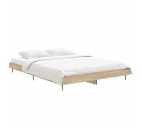 Vidaxl Cadre De Lit Chêne Sonoma 140x190 Cm Bois D'ingénierie Marron