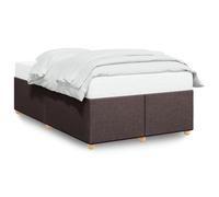 Vidaxl Cadre De Lit Sans Matelas Marron Foncé 120x190 Cm Tissu Marron