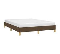 vidaXL Cadre de lit sans Matelas Marron foncé 140x190 cm Tissu