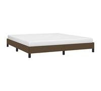 vidaXL Cadre de lit rembourré 160x200 cm Tissu marron foncé