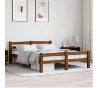 vidaXL Cadre de lit sans matelas marron miel pin massif 120x200 cm 322077