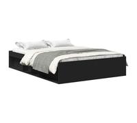vidaXL Cadre de lit 3203895 petit double 120x190 cm noir sans matelas