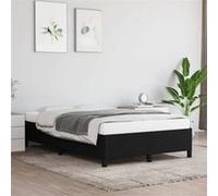 vidaXL Cadre de lit sans matelas noir 120x190 cm tissu 3269633 Noir G