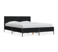 vidaXL Cadre de lit sans matelas noir 135x190 cm