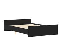 vidaXL Cadre de lit avec tête et pied de lit 140x190 cm Noir 3203783