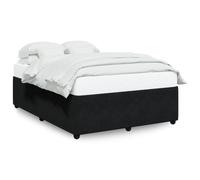 vidaXL Cadre de lit Noir 140x190 cm Velours, sommier, cadre de lit plateforme, cadre de lit rembourré, meuble de chambre à 3285008