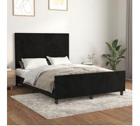 vidaXL Cadre de lit sans matelas noir 140x190 cm velours 3125631