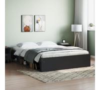 Vidaxl Cadre De Lit Sans Matelas Noir 140x200 Cm Noir