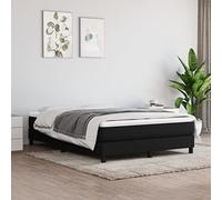 vidaXL Cadre de lit sans Matelas Noir 140x200 cm Tissu
