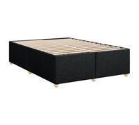 vidaXL Cadre de lit sans matelas en tissu noir 160 x 200 cm