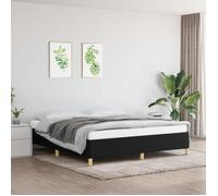 vidaXL Cadre de lit sans matelas noir 160x200 cm tissu 347175