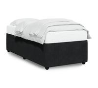 vidaXL Cadre de lit Noir 90x190 cm Velours, sommier, Cadre de lit Plateforme, Cadre de lit rembourré, Meuble de Chambre à Coucher, Cadre de lit Simple