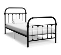 vidaXL Cadre de lit sans matelas noir métal 90x200 cm