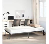 vidaXL Cadre de lit sans matelas pliable noir 75x190 cm acier, cadre de lit en métal, cadre de lit pliable, sommier, cadre 4103957