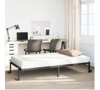 vidaXL Cadre de lit sans matelas pliable noir 90x190 cm acier, cadre de lit en métal, cadre de lit pliable, sommier, cadre 4103959