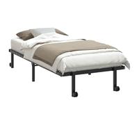 vidaXL Cadre de lit sans Matelas Pliable Noir 90x200 cm Acier, Cadre de lit en métal, Cadre de lit Pliable, sommier, Cadre de lit Simple
