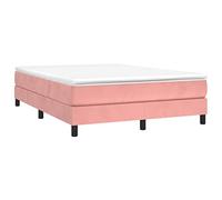 Vidaxl Cadre De Lit Rose 140x200 Cm Velours Rose