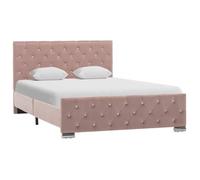vidaXL Cadre de lit sans matelas Rose Velours 120x200 cm 286825