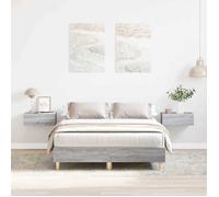 vidaXL Cadre de lit sans matelas sonoma gris 140x190 cm, meuble de chambre à coucher, sommier, lit double, lit, châlit, lit 861062