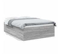 vidaXL Cadre de lit Sonoma Gris 140x200 cm Bois d'ingénierie, Meuble de Chambre à Coucher, sommier, lit à Panneaux, lit, lit Double, lit Plate-Forme