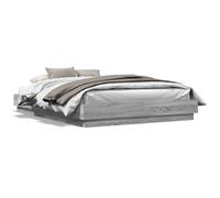 Vidaxl Cadre De Lit Sans Matelas Sonoma Gris 140x200 Cm Marron