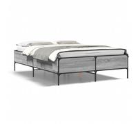 vidaXL Cadre de lit sans matelas sonoma gris 150x200 cm
