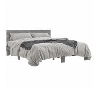 Vidaxl Cadre De Lit Sans Matelas Sonoma Gris 150x200 Cm Multicolore