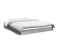 Vidaxl Cadre De Lit Sans Matelas Sonoma Gris 160x200cm Bois Ingénierie Marron