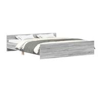 vidaXL Cadre de lit sans Matelas Sonoma Gris 200x200 cm