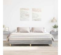 vidaXL Cadre de lit sans Matelas Sonoma Gris 200x200 cm, Meuble de Chambre à Coucher, sommier, lit Double, lit, châlit, lit de Palette, lit à Panneaux