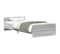 vidaXL Cadre de lit Sonoma gris 90x190 cm bois d'ingénierie 835944