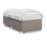 vidaXL Cadre de lit Plateforme Rembourré en Tissu Taupe 80x200 cm - Meuble de Chambre à Coucher Simple avec Sommier