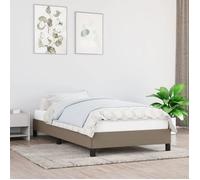 vidaXL Cadre de lit tissu taupe 90x190 cm sans matelas