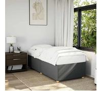 vidaXL Cadre de lit sans matelas tissu gris foncé une place 3284782