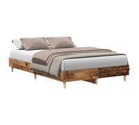 vidaXL Cadre de lit sans Matelas Vieux Bois 140x190 cm Bois ingénierie, Meuble de Chambre à Coucher, sommier, lit Double, lit, châlit, lit de Palette