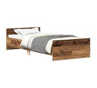 vidaXL Cadre de lit sans matelas Vieux bois 90x200 cm Bois ingénierie