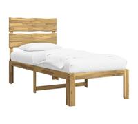 vidaXL Cadre de lit Simple avec tête de lit Rostock Blanc 75 x 190 cm