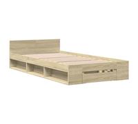 VidaXL Cadre de Lit Simple Avec Tiroir en Chêne Sonoma 90x190cm - Bois d'Ingénierie, Rangement, Meuble de Chambre