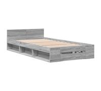 VidaXL Cadre de Lit Simple Avec Tiroir Sonoma Gris 100x200 cm en Bois d'Ingénierie - Lit de Rangement, Meuble de Chambre