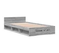 Vidaxl Cadre De Lit Avec Tiroir Sans Matelas Sonoma Gris 100x200 Cm Multicolore