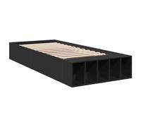 vidaXL Cadre de lit 3280616 – 90x190 cm – sans matelas – noir