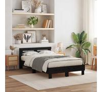 Vidaxl Cadre De Lit Solide Chêne Noir Bois Massif 120 X 200 Cm Durable