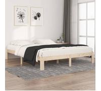 vidaXL Cadre de Lit Sommier à Lattes Lit Adulte Cadre à Lattes Lit Double sur Pied Meuble de Chambre à Coucher 160x200 cm 810375