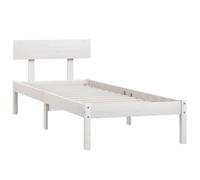 vidaXL Cadre de lit Blanc Bois de pin massif 90x190 cm UK simple