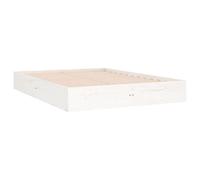 vidaXL Cadre de lit Blanc Bois massif 120x190 cm Petit double 820073