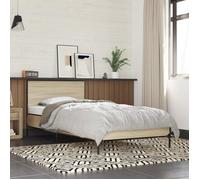vidaXL Cadre de Lit, Sommier à Lattes, Lit Adulte, Lit Simple de Chambre à Coucher Intérieur, Chêne Sonoma 90x190 cm Bois 845563
