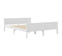 Cadre de lit sans matelas bois massif de pin blanc 140x200 cm