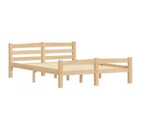 vidaXL Cadre de Lit Sommier à Lattes Lit Double Adulte Cadre à Lattes sur Pied Chambre à Coucher Maison Intérieur 120x200 cm Bois de Pin Massif